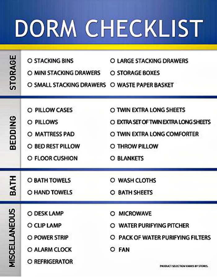 Dorm-Checklist